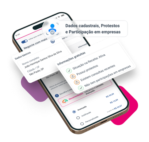 Imagem celular consulta CPF/CNPJ
